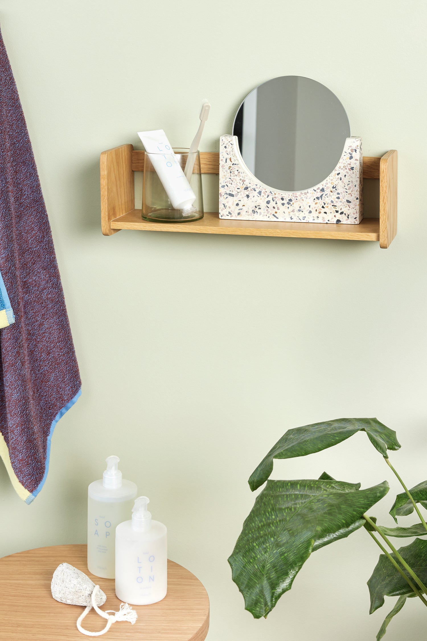 Sort Bordspejl  Terrazzo - 20x5xh19cm