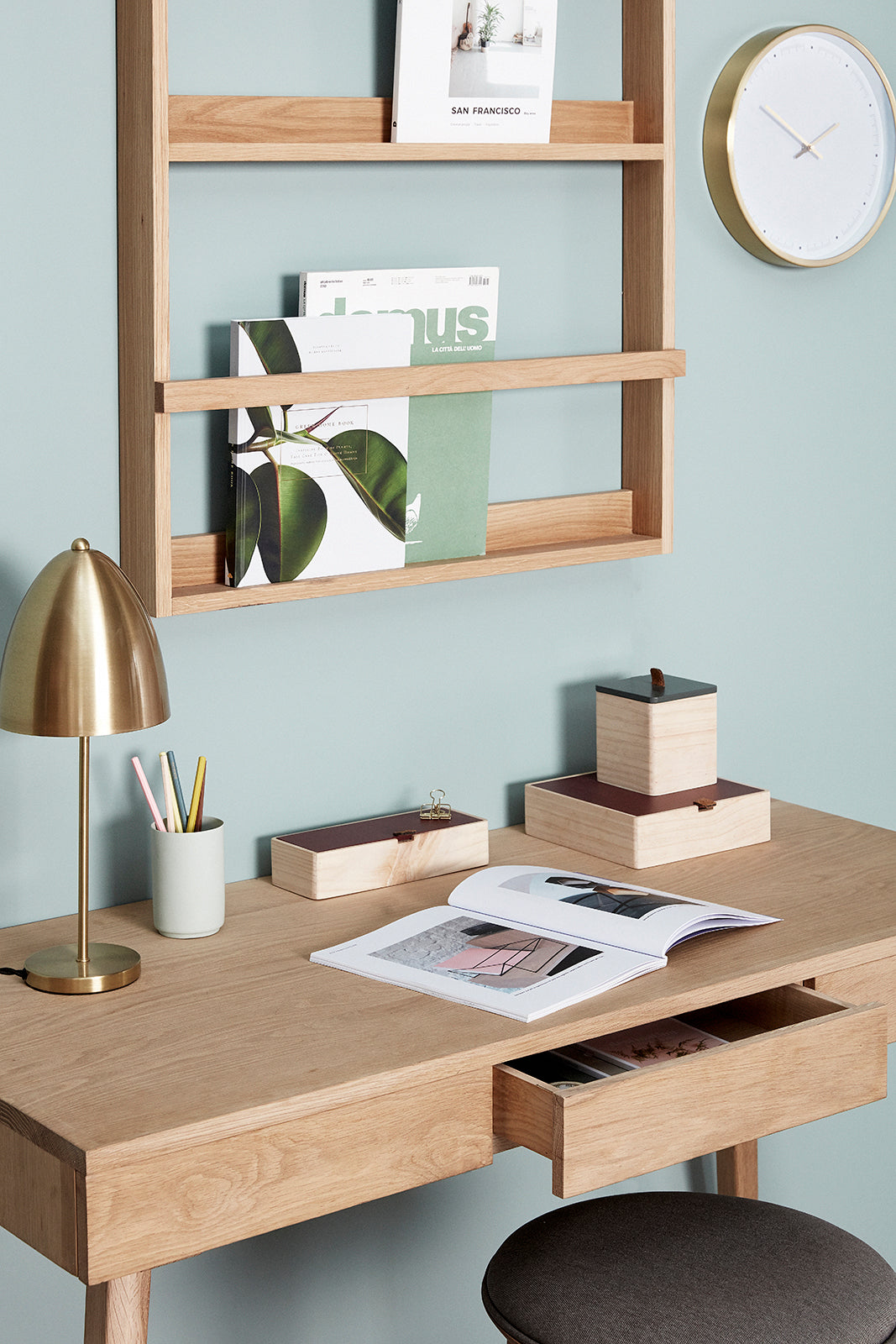 Display Væghylde Large Natur - 70x9xh92cm