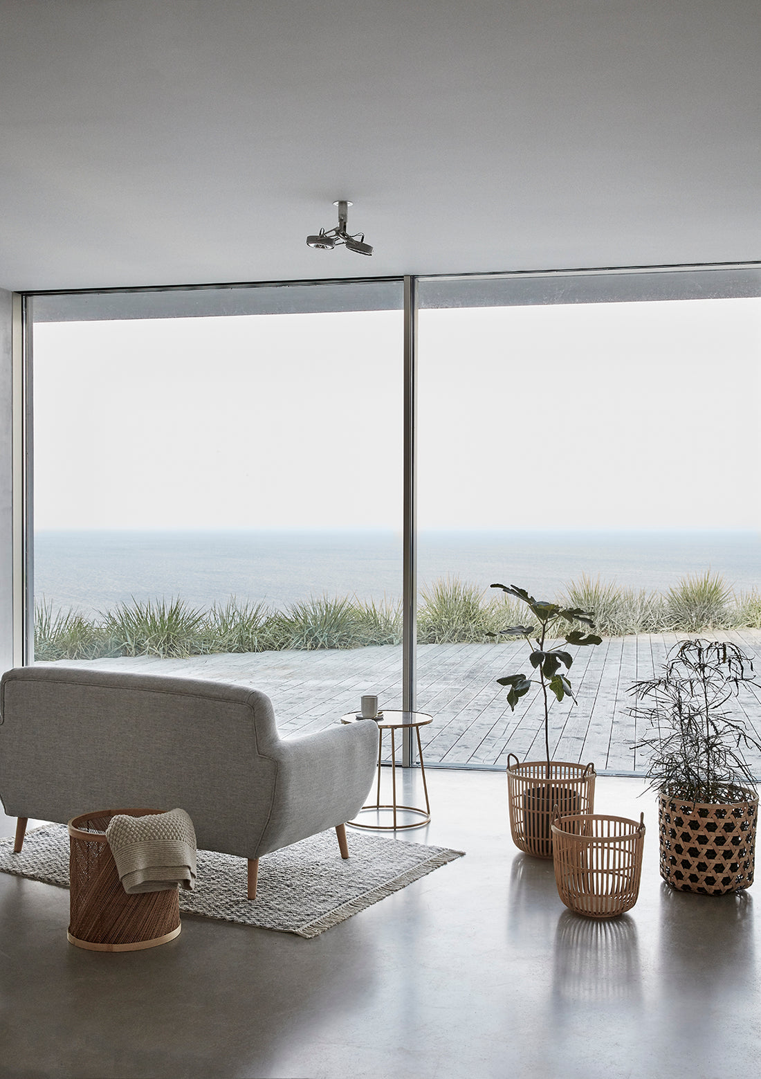 Hickory Kurve Natur (sæt af 2) - ø34xh33, ø39xh36cm