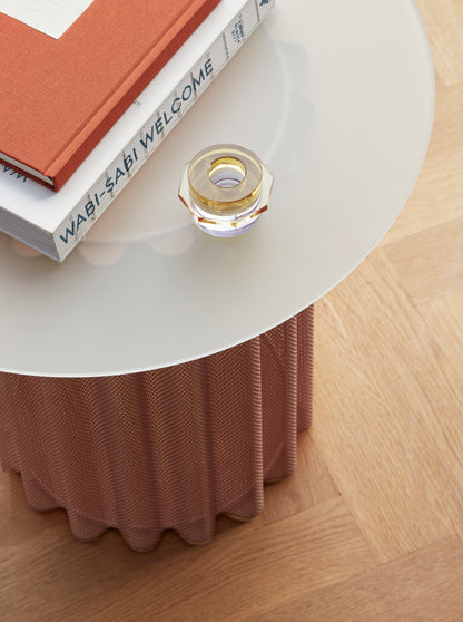 Kiosk Lysestager Gul/Lilla (sæt af 2) - ø6xh4cm