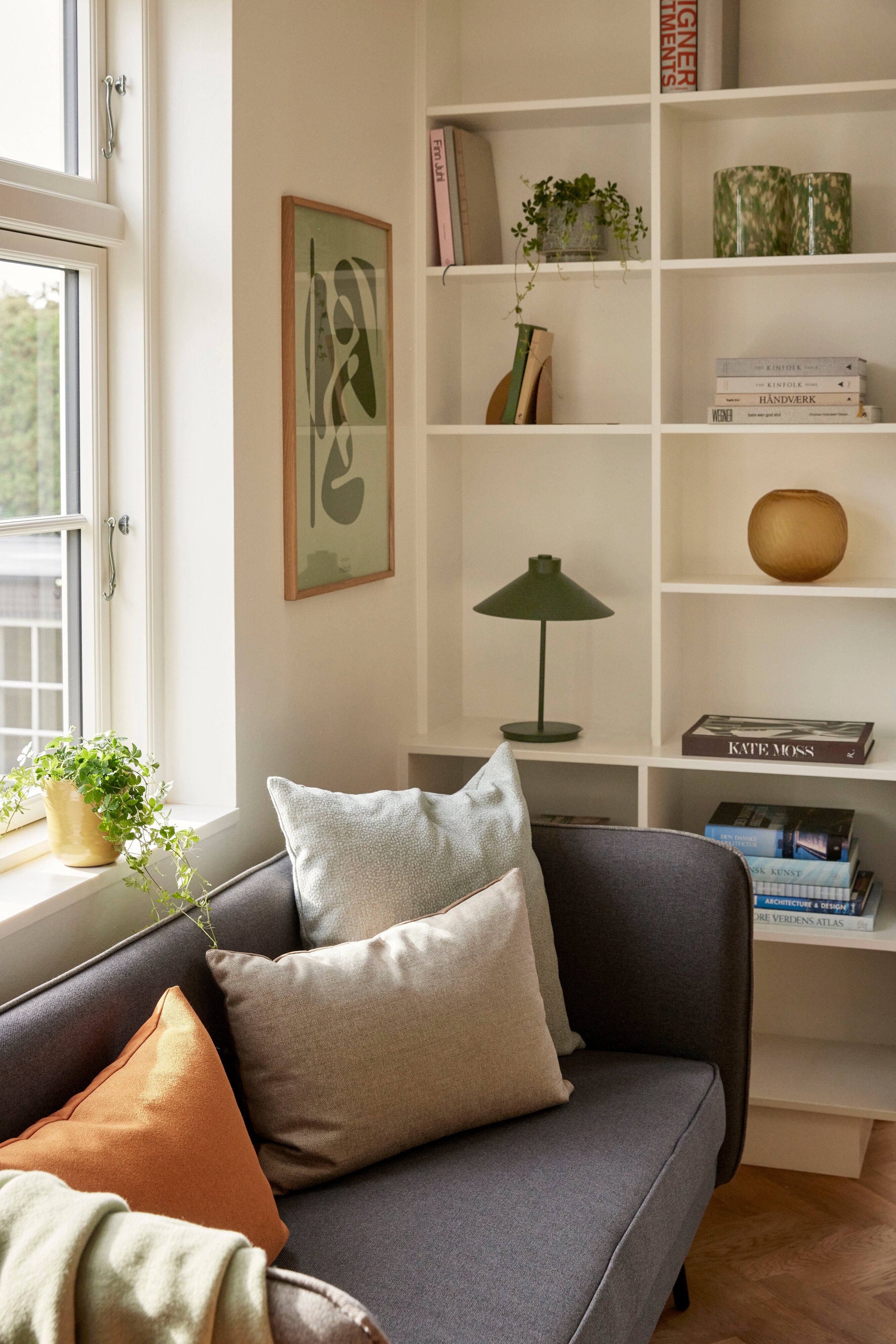 Luce Lysestager Grøn (sæt af 2) - ø13xh18, ø16xh20cm