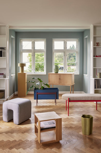 Peppy Kurve Natur/Grøn (sæt af 2) - ø34xh21, ø38xh26cm