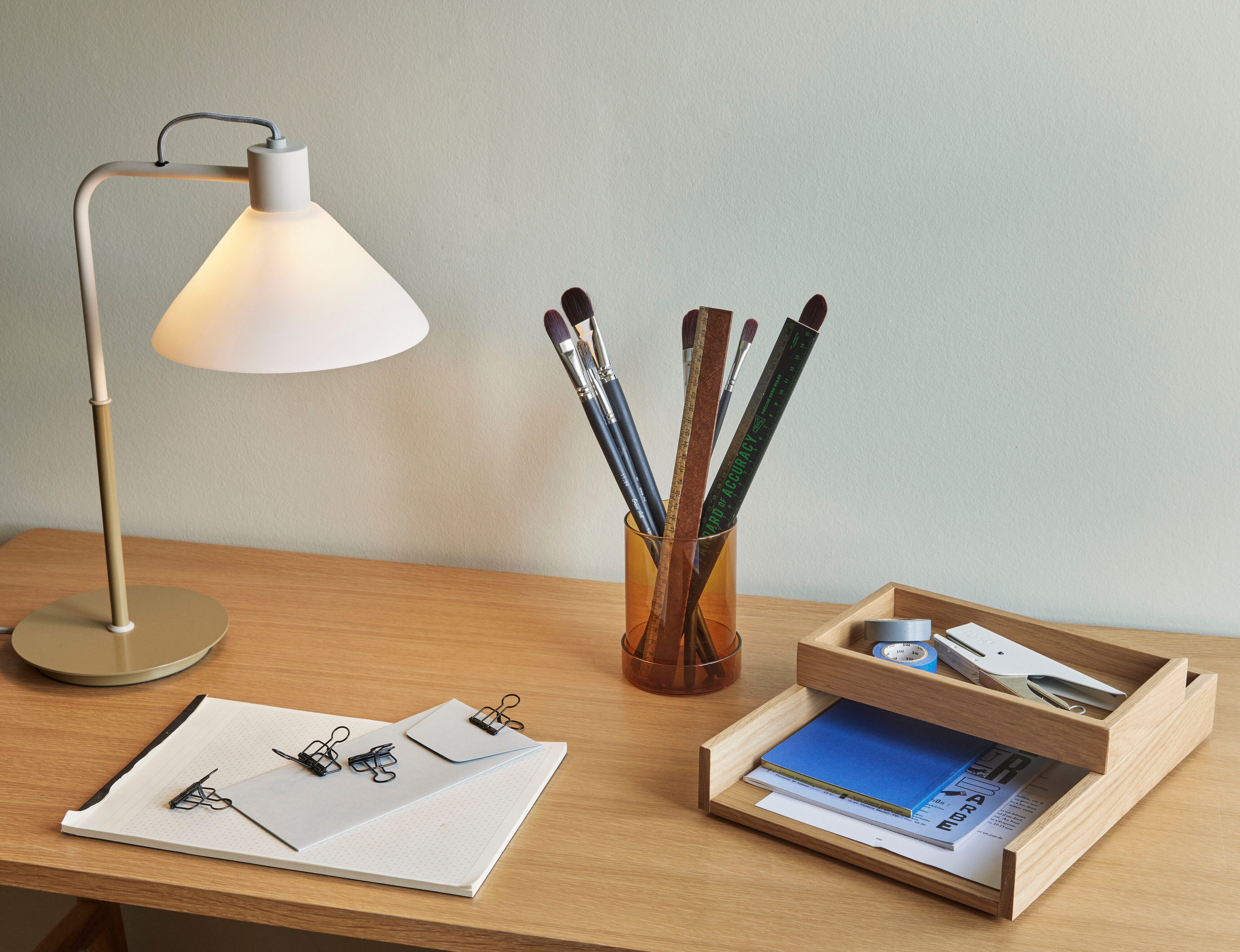 Spot Bordlampe Khaki - ø37x22xh44cm, E27
