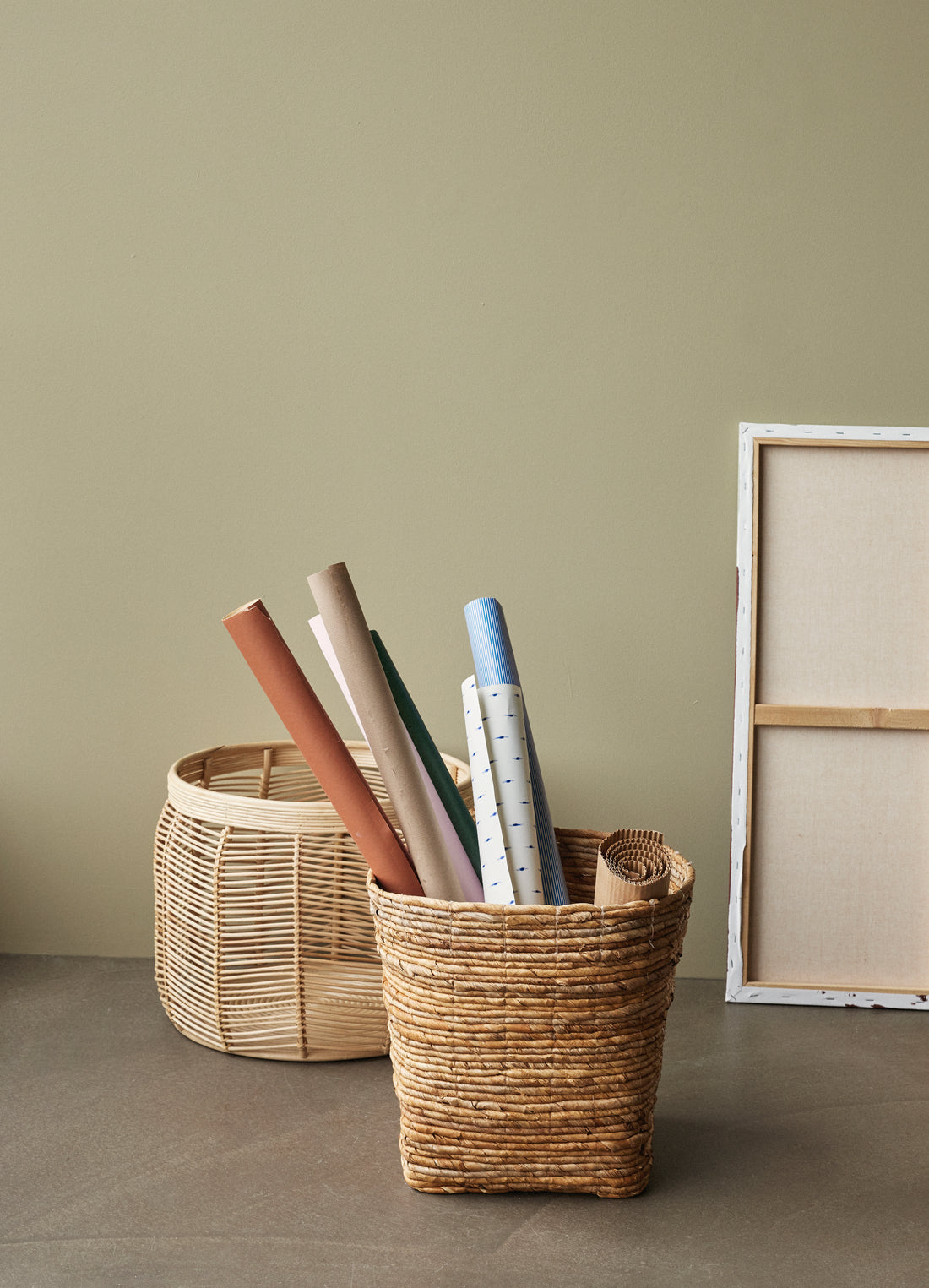 Luna Kurve Natur (sæt af 2) - ø34xh30, ø44xh34cm