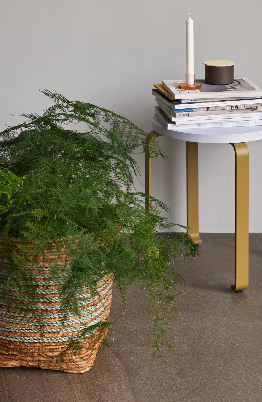 Reveal Kurve Natur/Mint (sæt af 2) - ø36xh34, ø40xh40cm