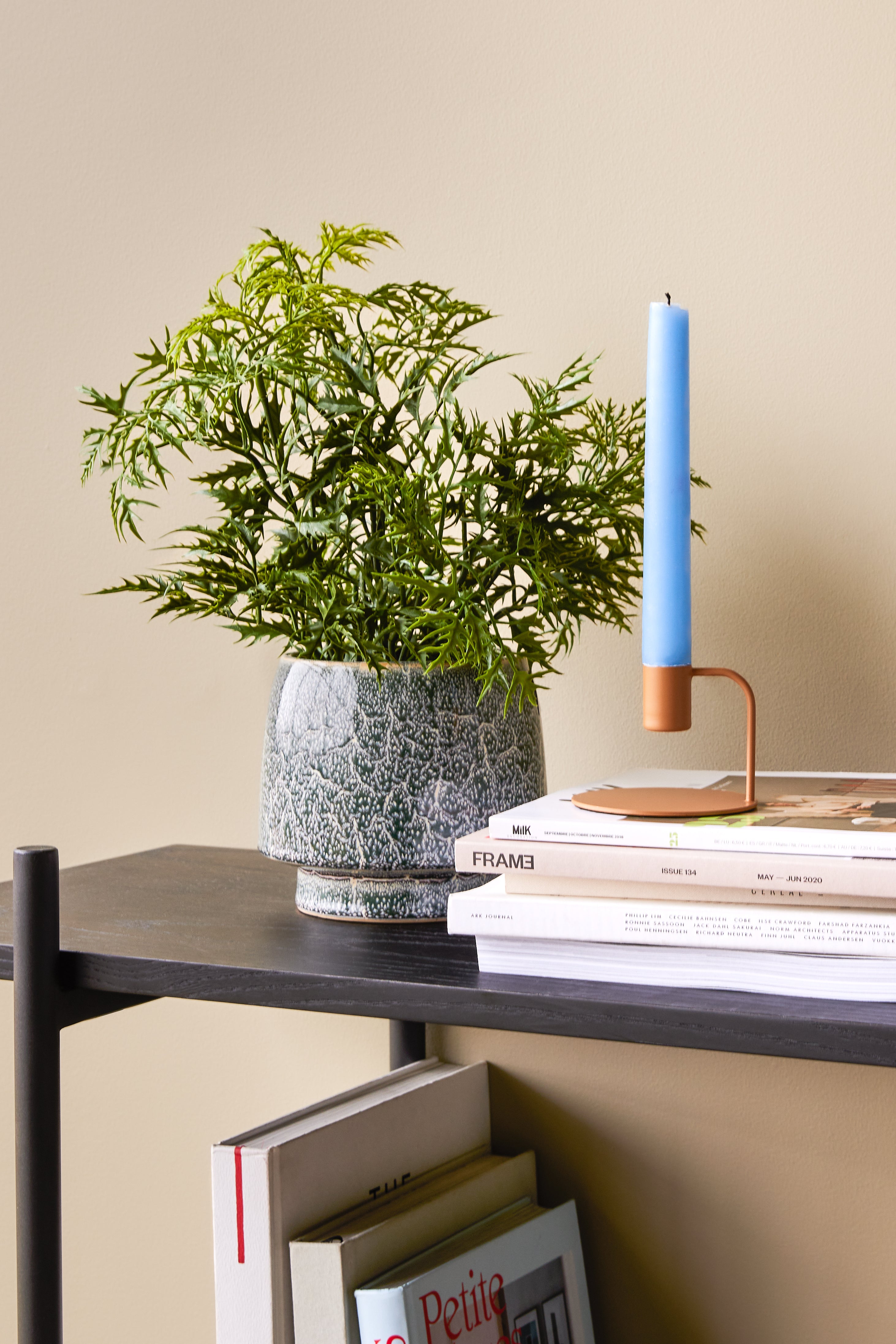 Curve Lysestage Orange - ø9xh7cm