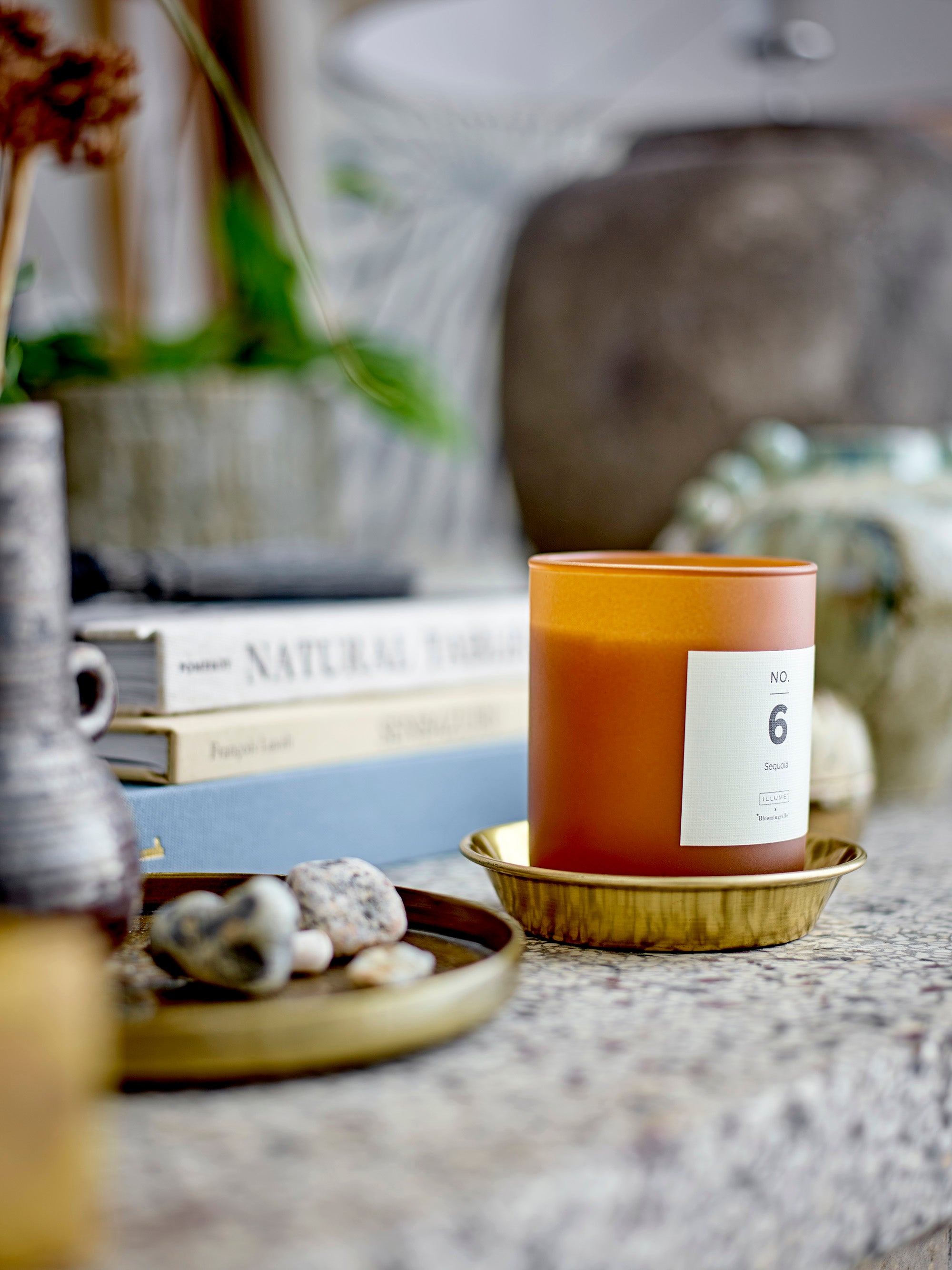 NO. 6 - Sequoia Duftlys, Brun, Naturlig Voks - ILLUME X BLOOMINGVILLE - DesignGaragen.dk