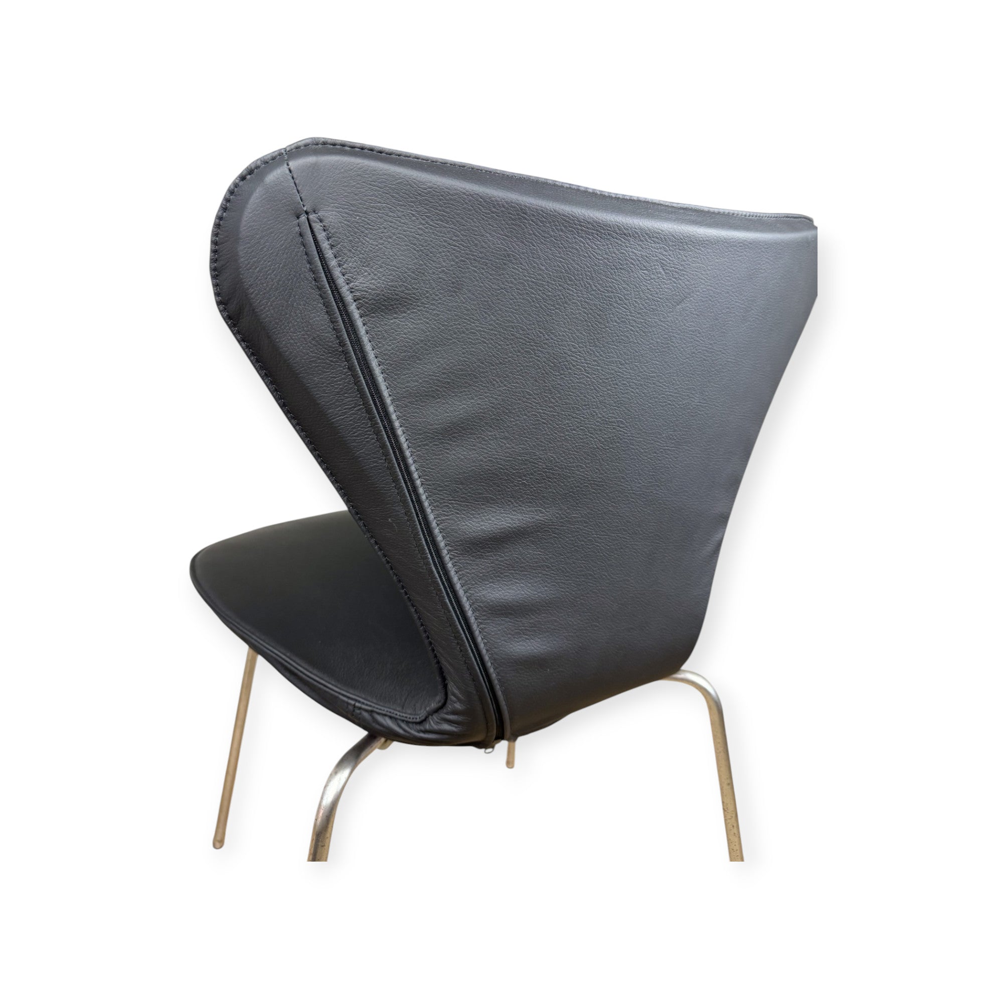 Helbetræk til Arne Jacobsen 3107 stol i sort læder