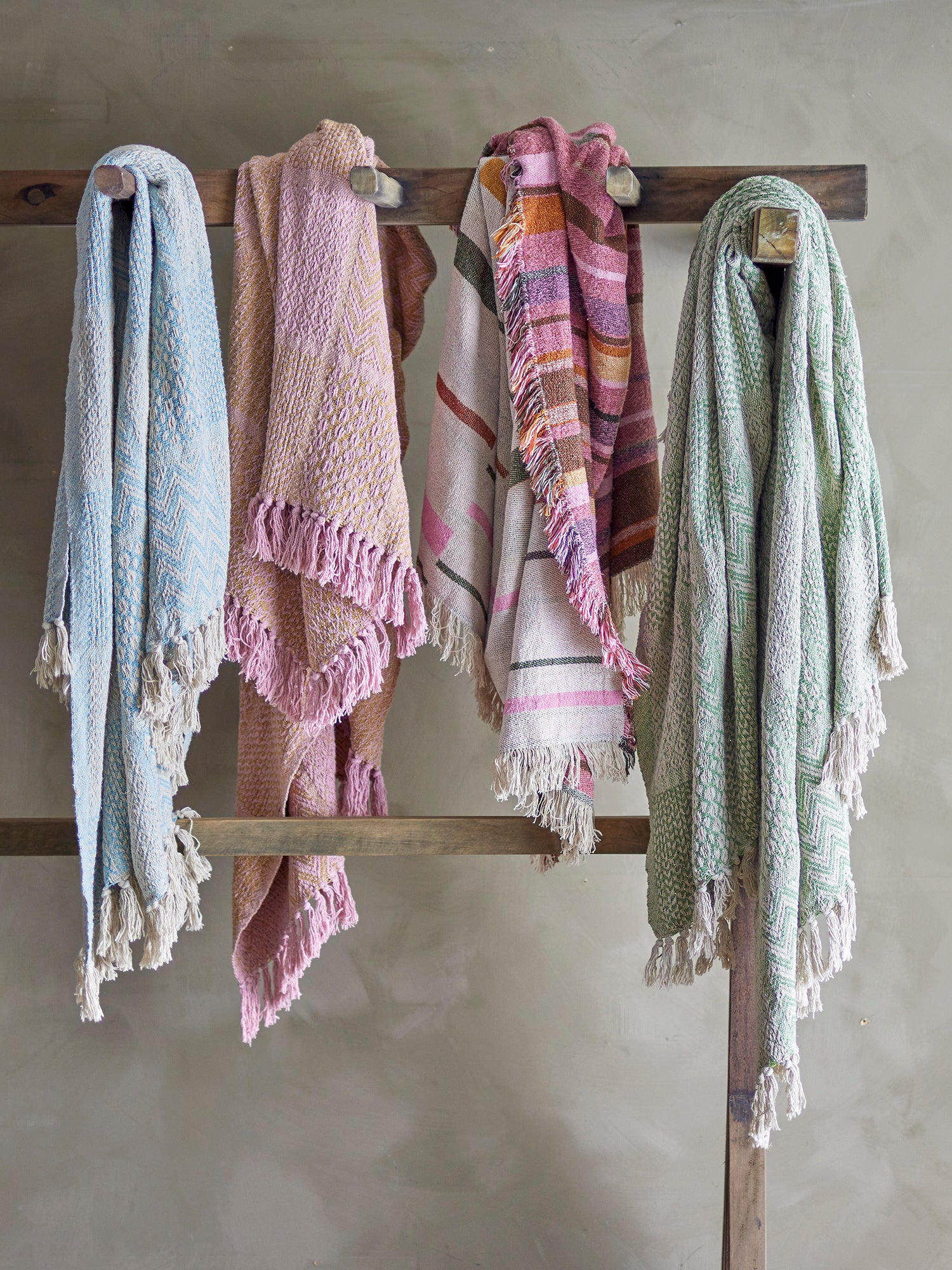 Toscana Plaid, Natur, Genanvendt Bomuld - BLOOMINGVILLE - DesignGaragen.dk