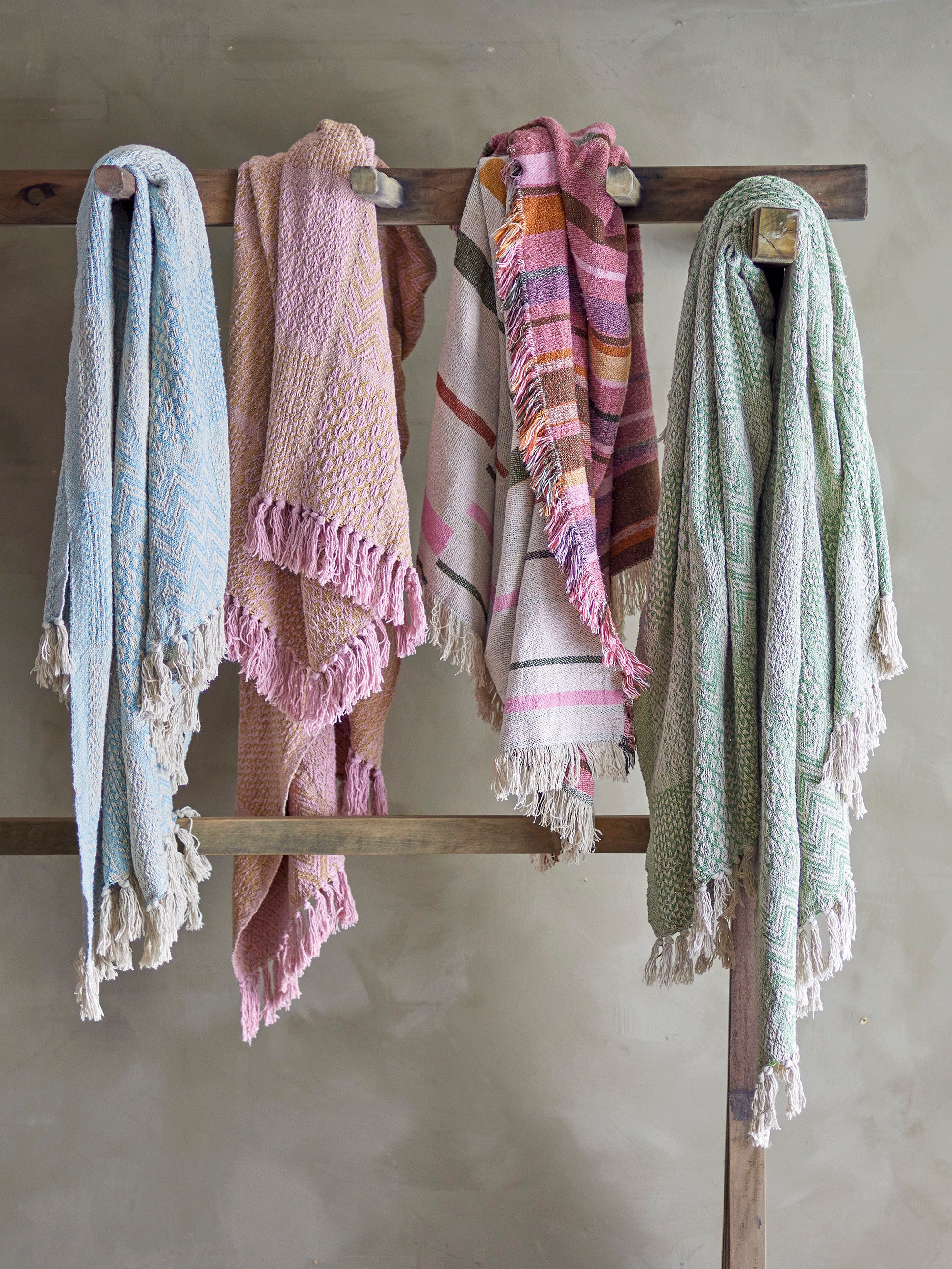 Toscana Plaid, Natur, Genanvendt Bomuld - BLOOMINGVILLE - DesignGaragen.dk