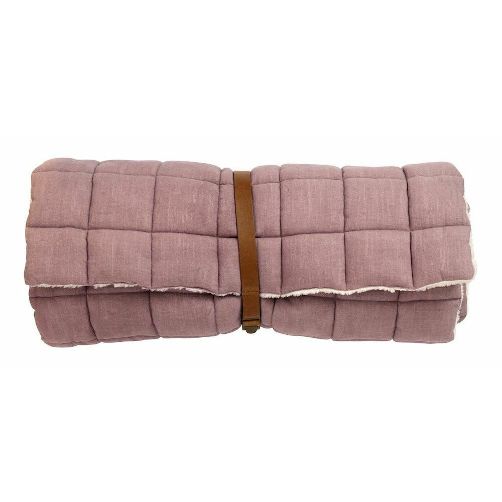 Nordal YIN YOGA måtte med læderrem - 65x195 cm - rosa