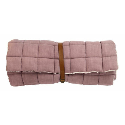Nordal YIN YOGA måtte med læderrem - 65x195 cm - rosa