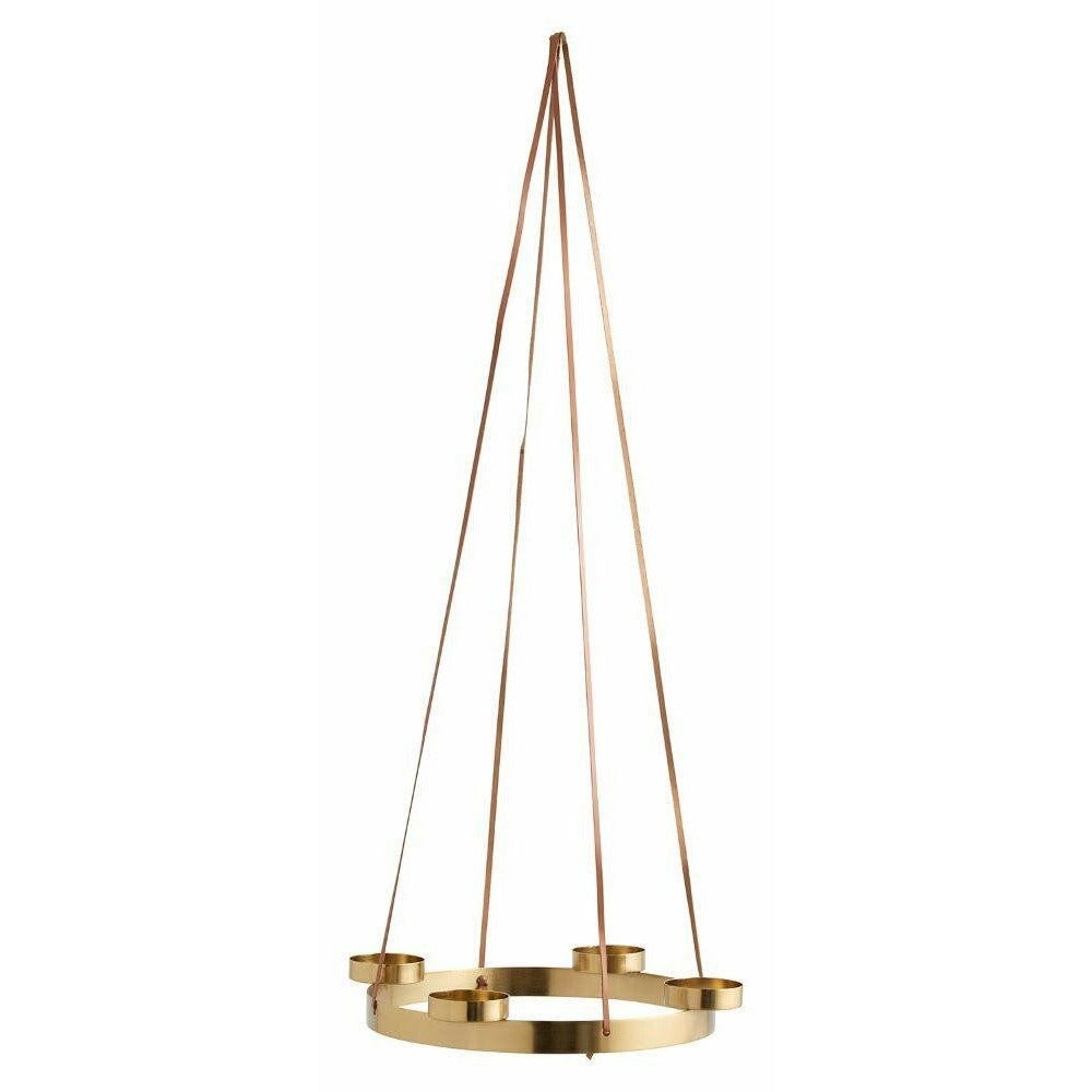 Nordal ARONA lysestage/adventskrans - ø41 cm - guld