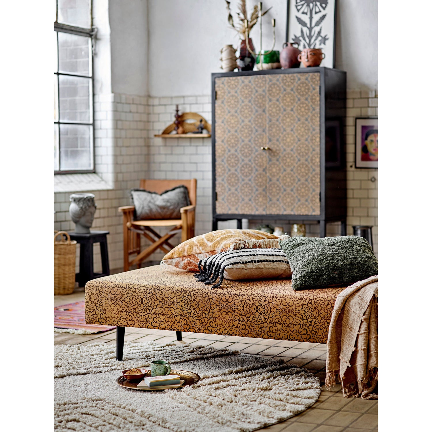 Bloomingville Ester Cushion, Orange, Bomuld - Bloomingville - DesignGaragen.dk