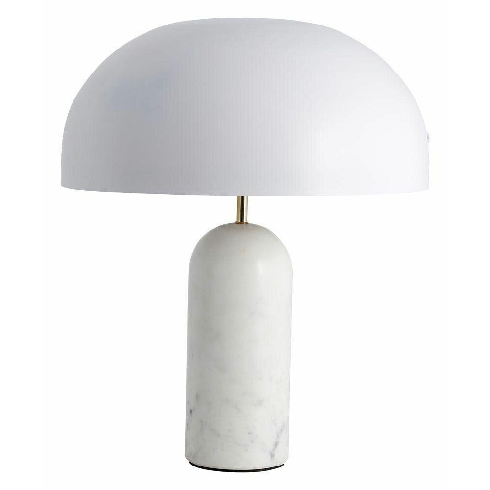 Nordal ATLAS bordlampe i marmor og metal - h49 cm - hvid