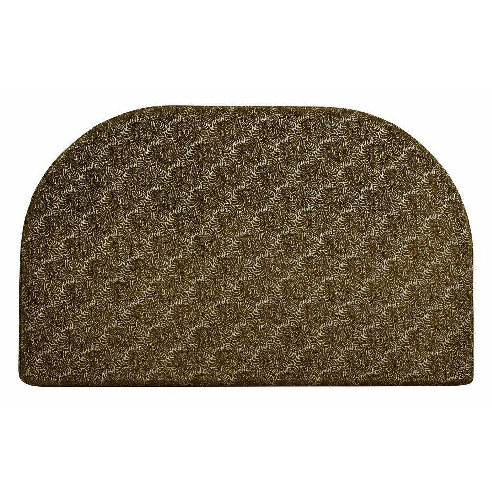 Nordal NEVA sengegavl m/jacquard stof - 181 cm - Olivengrøn/gylden