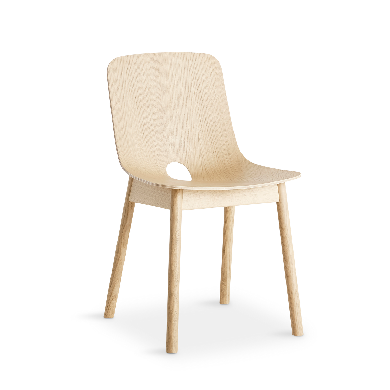 WOUD -  Mono dining chair - White pigmented oak