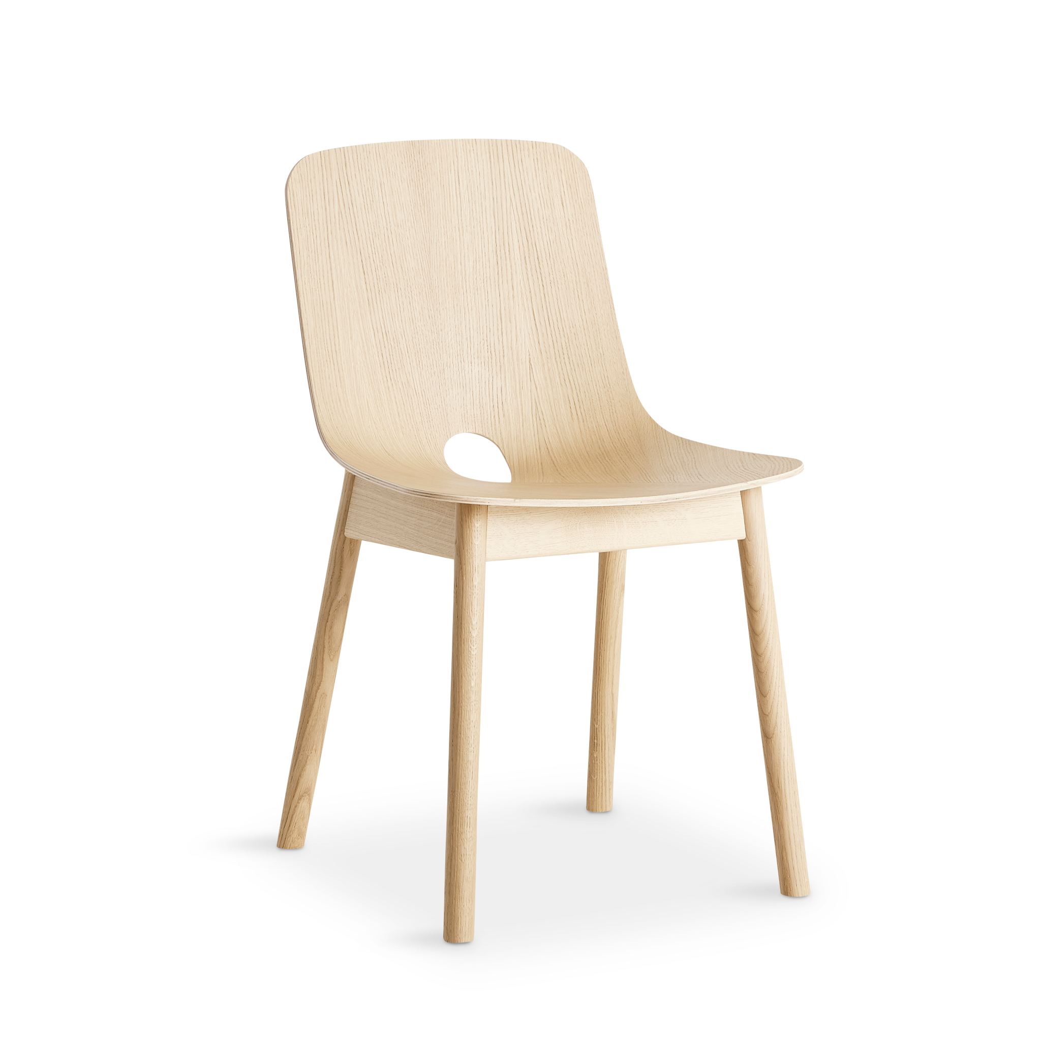 WOUD -  Mono dining chair - White pigmented oak