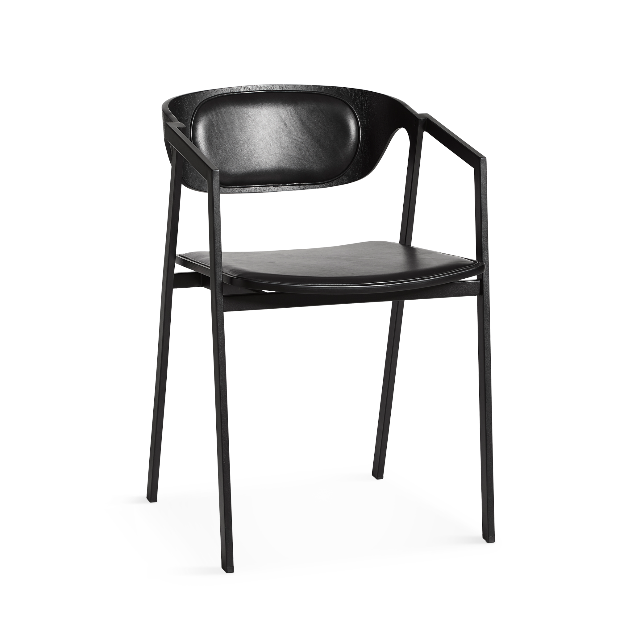 WOUD -  S.A.C. dining chair w/black leather