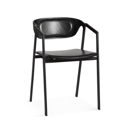WOUD -  S.A.C. dining chair w/black leather
