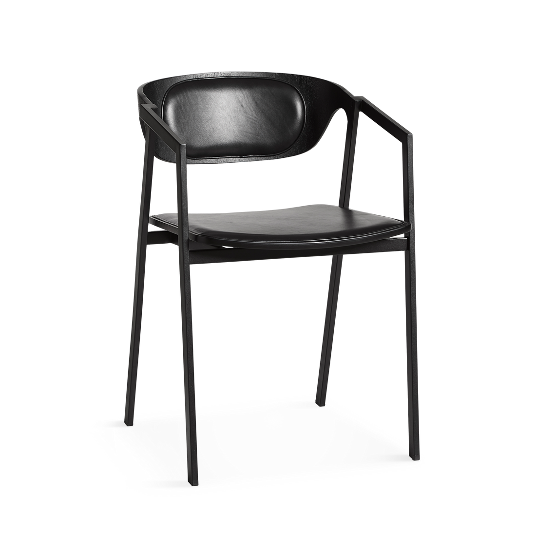 WOUD -  S.A.C. dining chair w/black leather