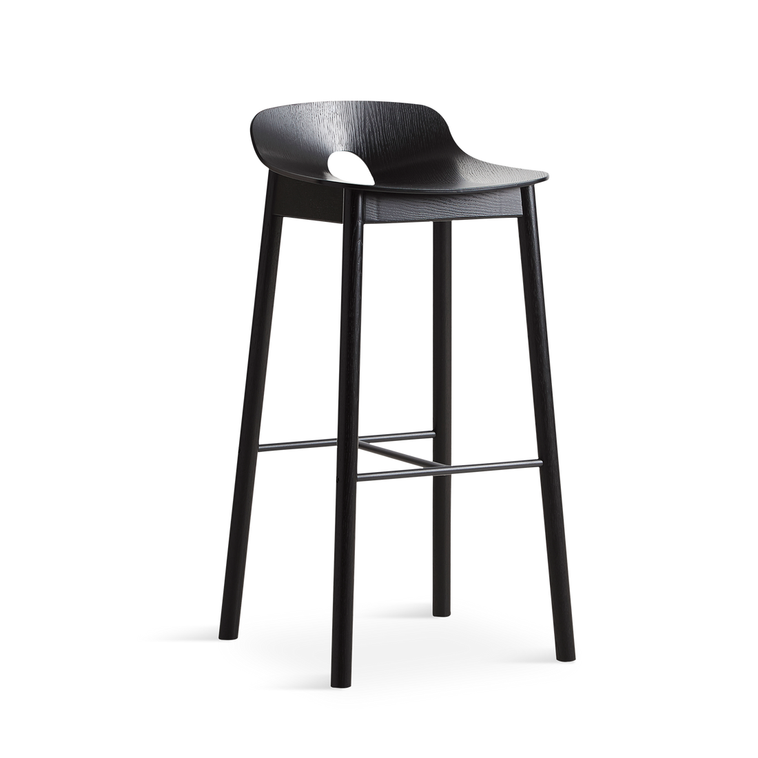 WOUD -  Mono bar stool - Black