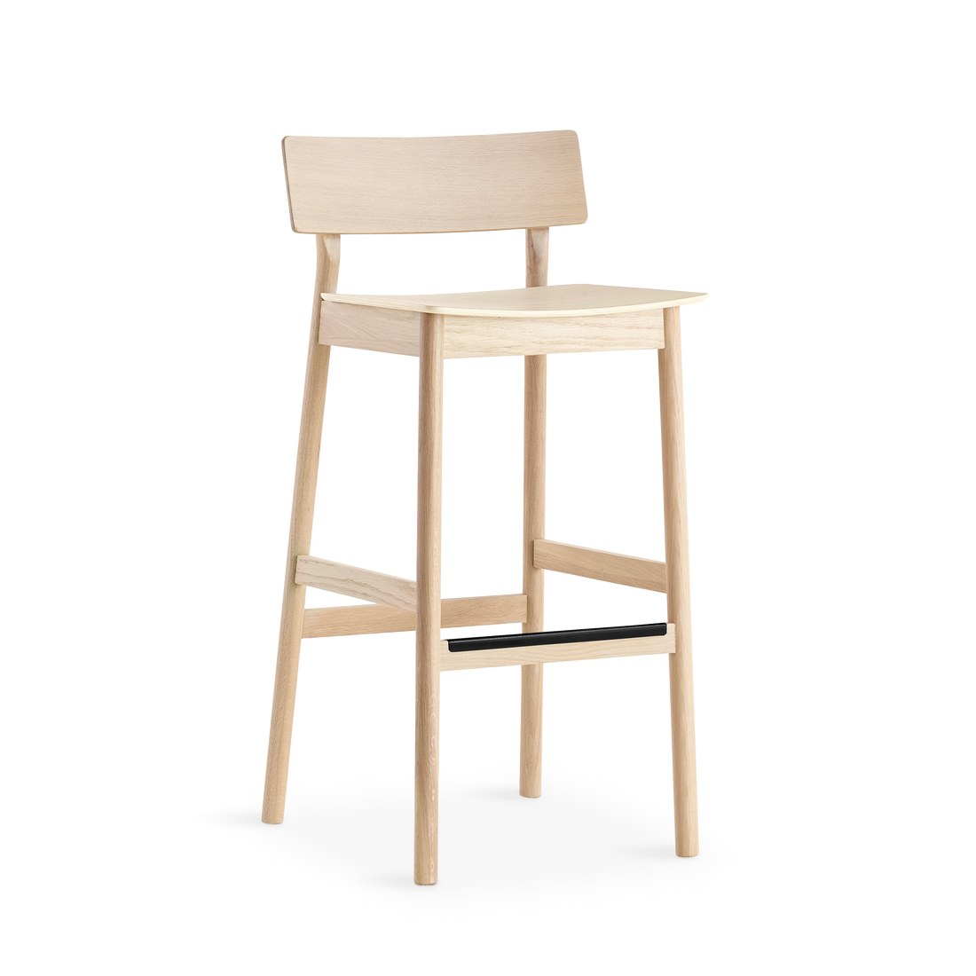 WOUD - Pause bar stool 2.0 - White pigmented oak - WOUD - DesignGaragen.dk