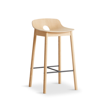 WOUD -  Mono counter chair - White pigmented oak