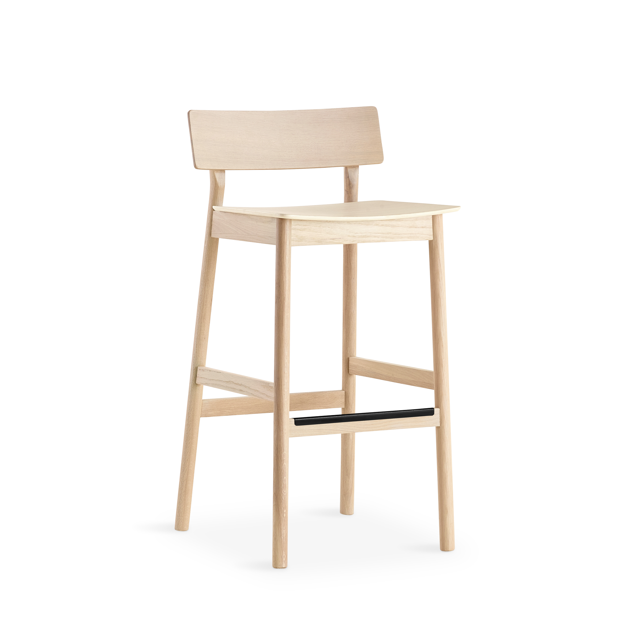 WOUD -  Pause counter chair 2.0 - White pigmented oak