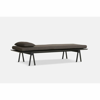 WOUD -  Level daybed - Dark brown bouclé/black 190x76,50x41 cm