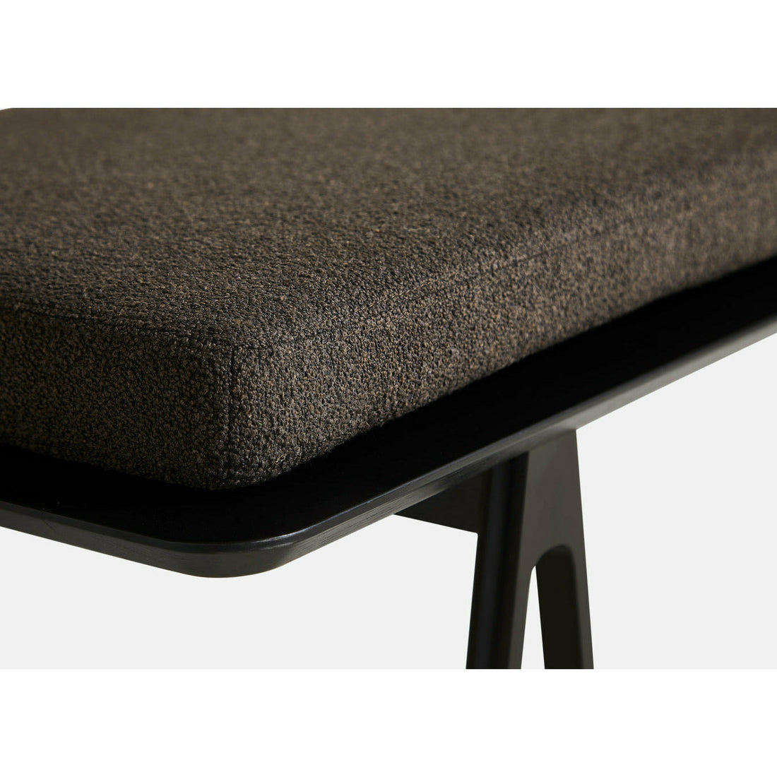 WOUD -  Level daybed - Dark brown bouclé/black 190x76,50x41 cm