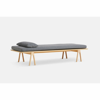 WOUD -  Level daybed - Grey bouclé/oak 190x76,50x41 cm