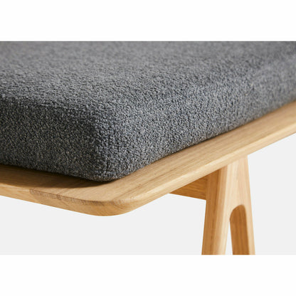 WOUD -  Level daybed - Grey bouclé/oak 190x76,50x41 cm