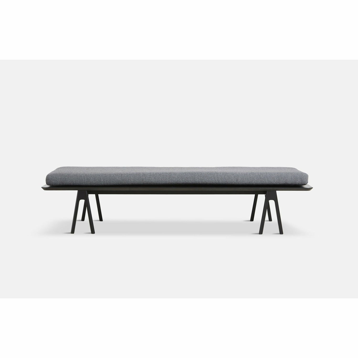 WOUD -  Level daybed - Grey bouclé/black 190x76,50x41 cm