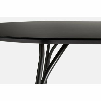 WOUD -  Tree dining table (90 cm) - Charcoal black/black