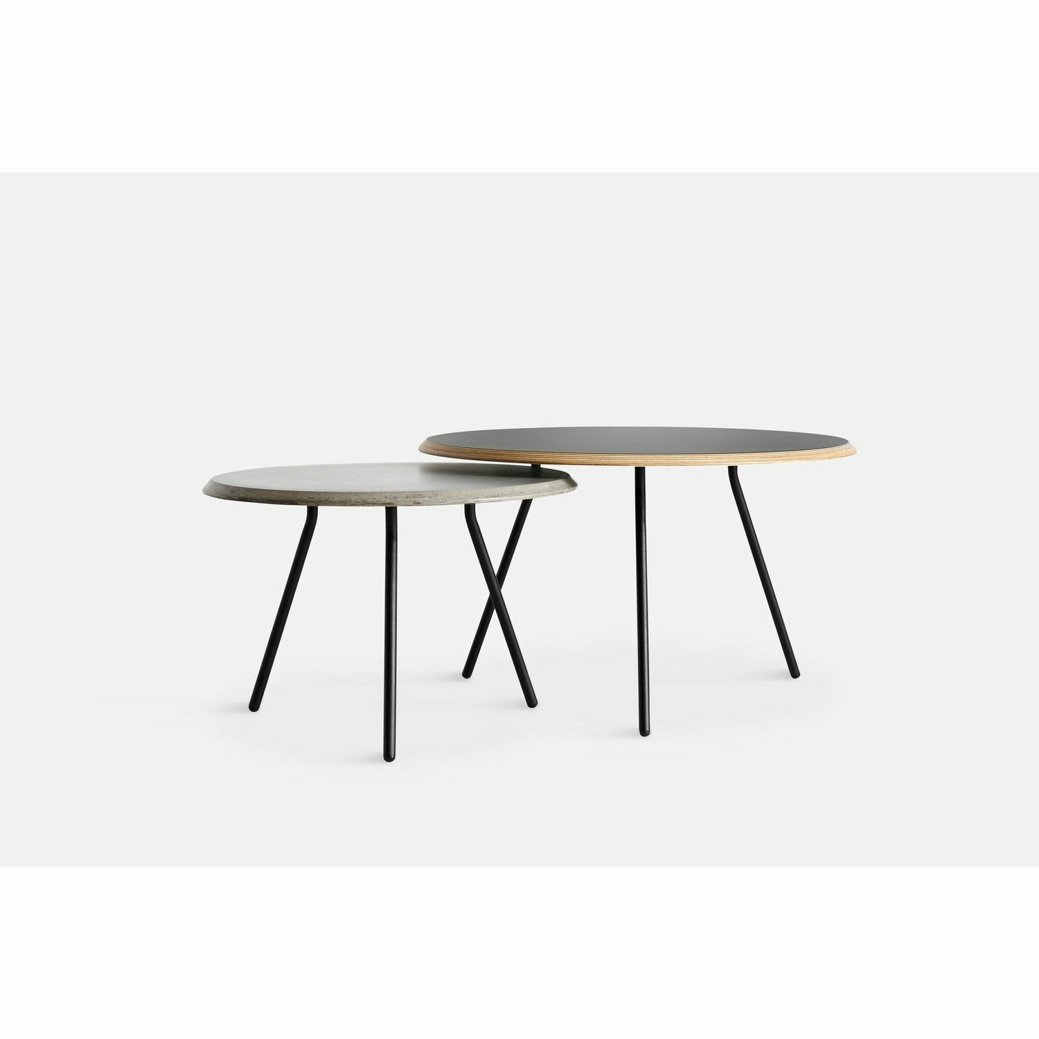 WOUD -  Soround coffee table - Black (Ø75xH49)