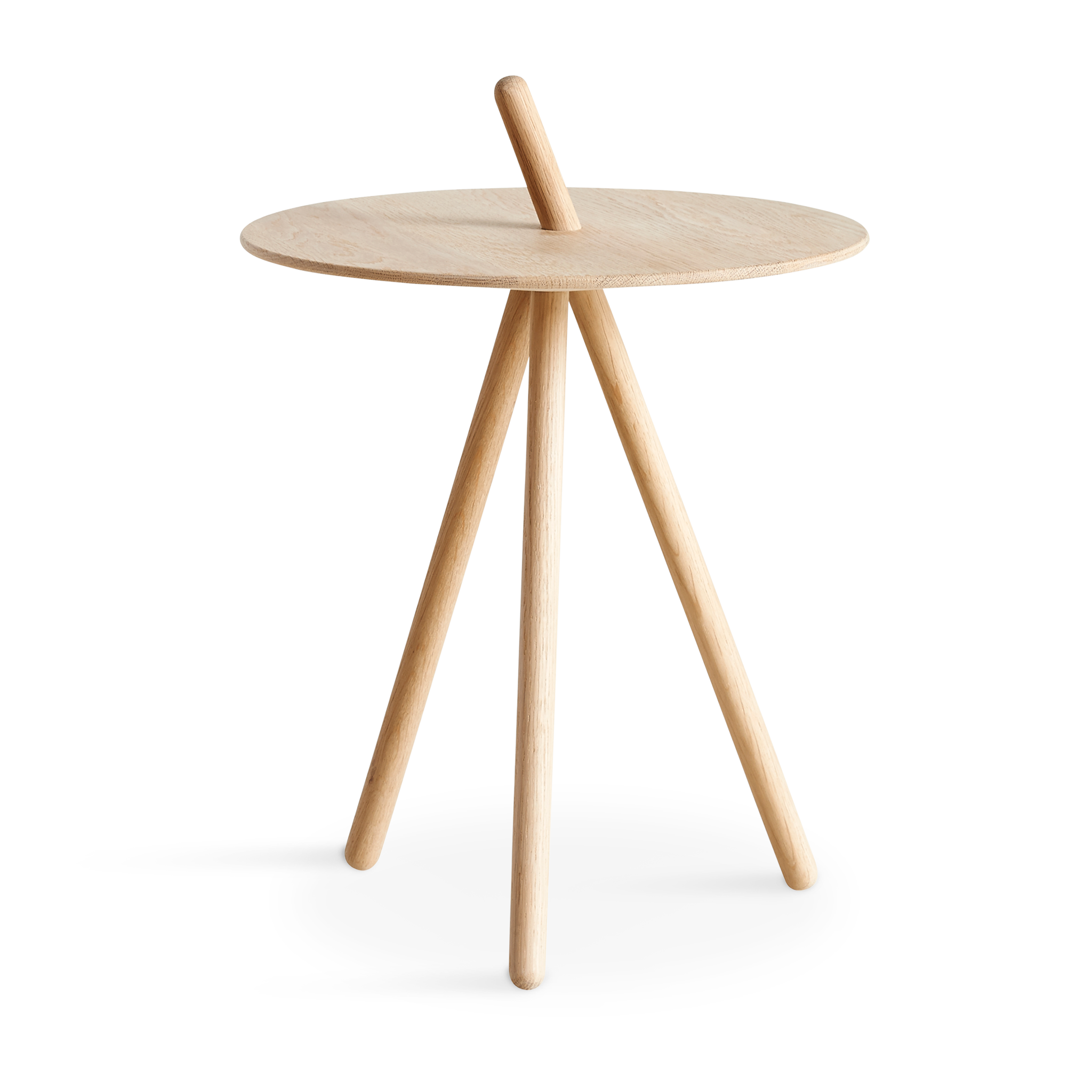 WOUD -  Come Here side table - White pigmented oak