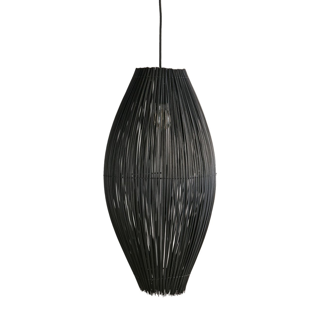 Muubs Lampe Fishtrap L - Sort - Bambus - H: 66 Ø: 35 cm - DesignGaragen.dk.