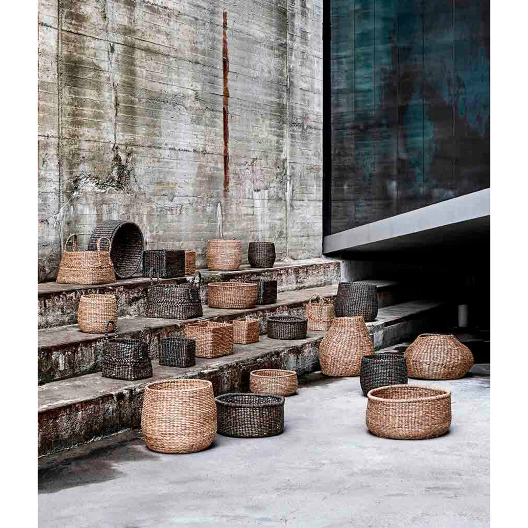 Muubs Kurv Round S/3 L, M + S - Natur - Vandhyacint - H: 48 Ø: 53 cm - DesignGaragen.dk.