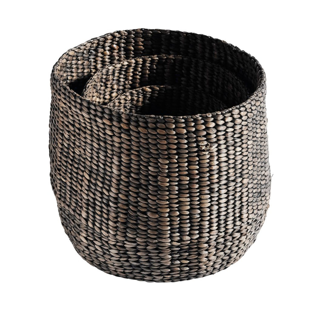 Muubs Kurv Round S/3 L, M + S - Sort - Vandhyacint - H: 48 Ø: 53 cm - DesignGaragen.dk.