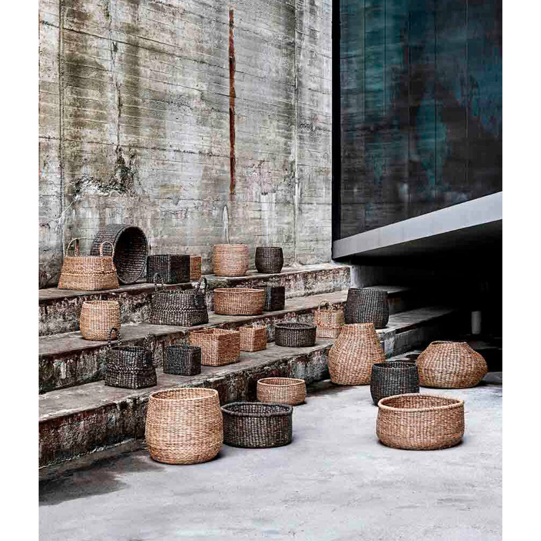Muubs Kurv Round S/3 L, M + S - Sort - Vandhyacint - H: 48 Ø: 53 cm - DesignGaragen.dk.