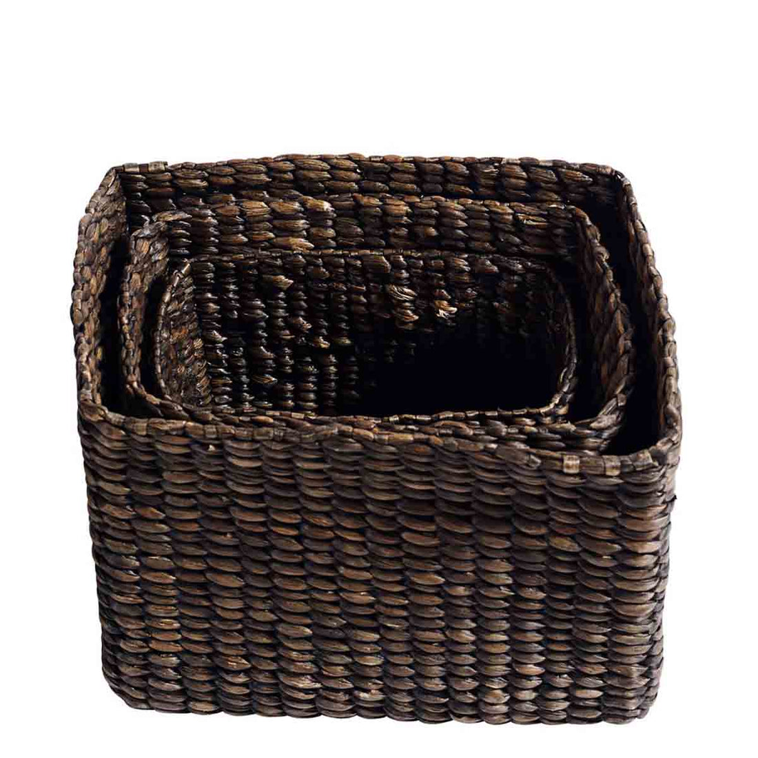 Muubs Kurv Keep it all S/3 - Sort - Vandhyacint - W: 40 H: 28 L: 30 cm - DesignGaragen.dk.