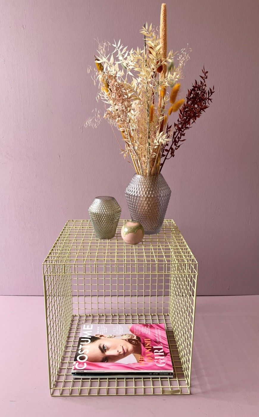 Kalager Design WIRE CUBIC, grøn beige