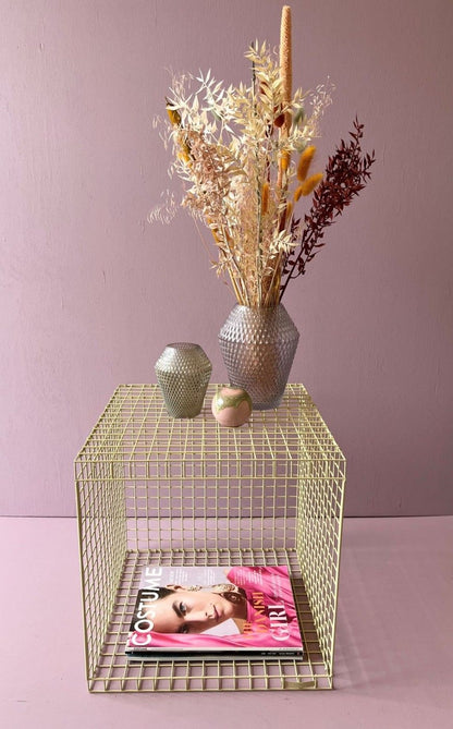 Kalager Design WIRE CUBIC, grøn beige