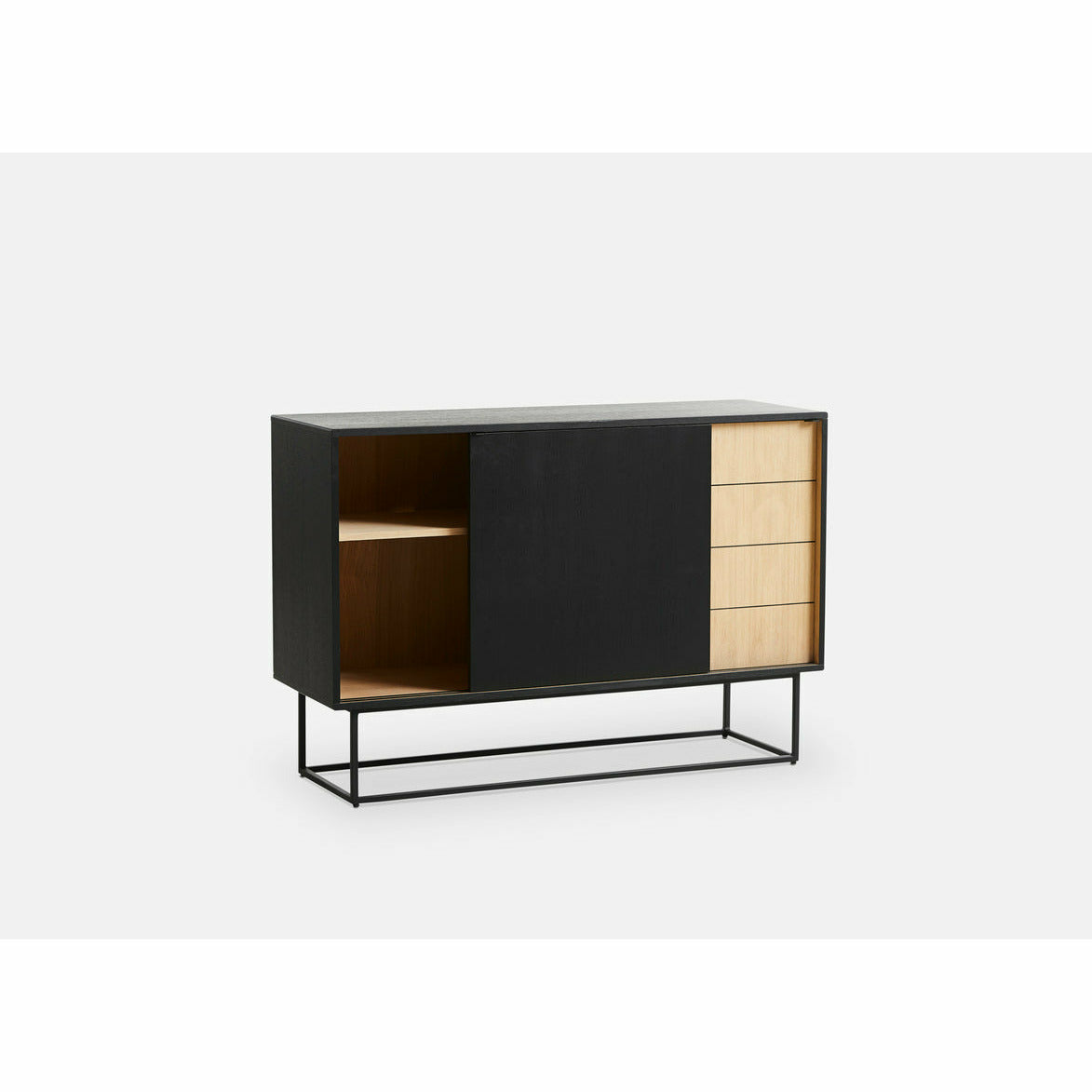 WOUD - Virka sideboard (High) - Oak/black - WOUD - DesignGaragen.dk