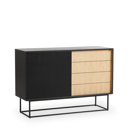 WOUD - Virka sideboard (High) - Oak/black - WOUD - DesignGaragen.dk