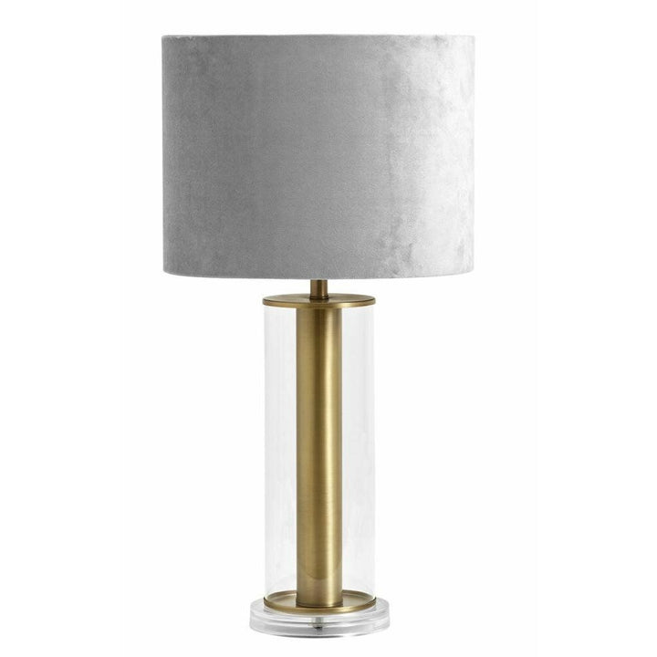 Nordal LAMPA bordlampe / lampefod i glas og gyldent metal - h47 cm