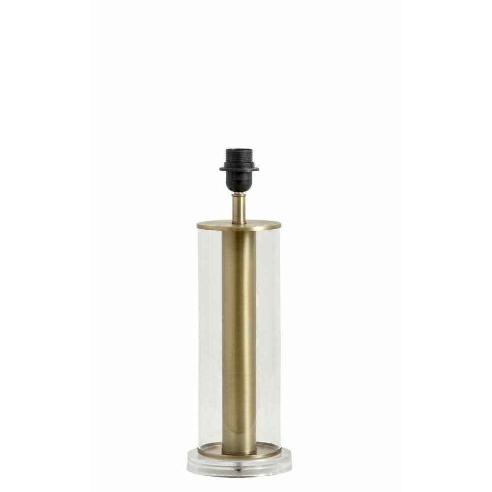Nordal LAMPA bordlampe / lampefod i glas og gyldent metal - h47 cm