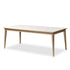 Andersen Furniture T3 bord i hvid laminat - understel i eg/sæbe - 95x200xH74 cm - DesignGaragen.dk.