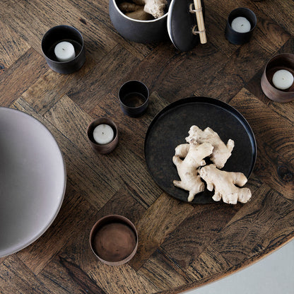 House Doctor - Fyrfadsstage, Define, Antik kobber - h: 5 cm, dia: 8 cm